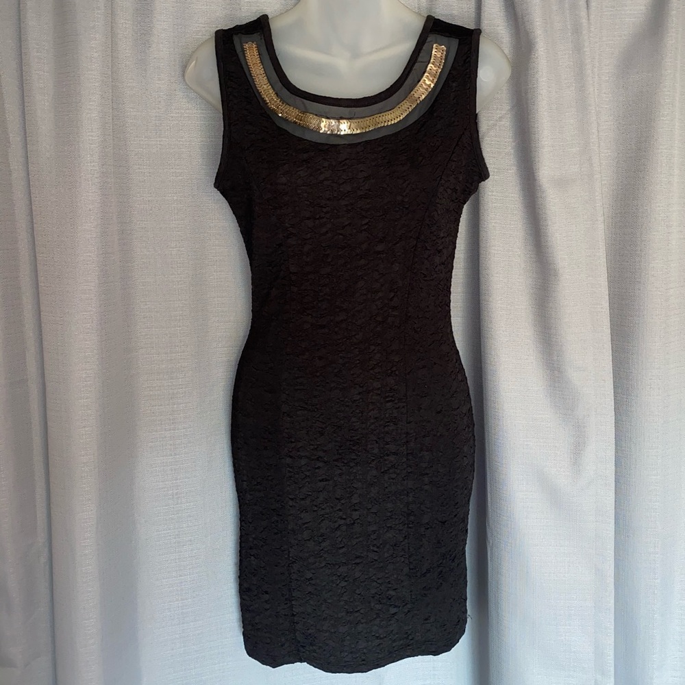 Little Black Satin Dress